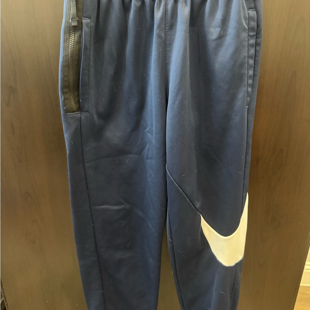 Nike Navy Sweatpants with White Swoosh
